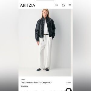Aritzia Women's Light Birch the Effortless Pants in Tall